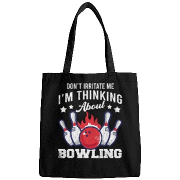 Discover Sport Bowling Im Thinking About Bowling Funny Player Bowler Graphic Bags