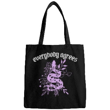Discover Snake Pet Everybody Agrees Modern Lavender Snake Artwork Bags