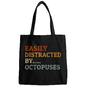 Discover Octopus Pet Easily Distracted By Octopuses Retro Funny 06 Bags