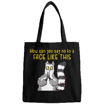 Discover Lemur Pet How Can You Say No Face Bags
