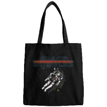 Discover Astronaut in outer space flat earth space bubbles Bags