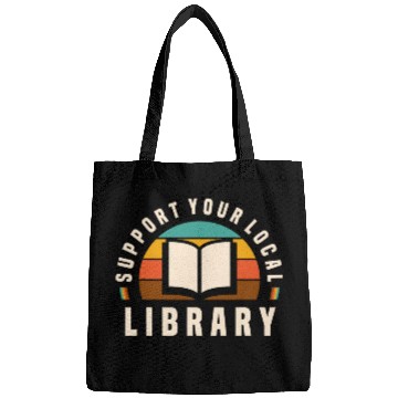 Discover Book Fun Support Your Local Library Book Nerd Bookworm Bags