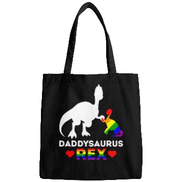 Discover Dinosaur Pet LGBT Daddysaurus rexs Rainbow Dinosaur Dad Support Love Bags