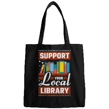 Discover Book Fun Support Your Local Library Bookworm Bags