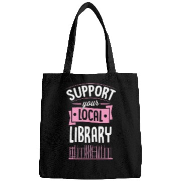 Discover Book Fun Support Your Local Library Book Reading Literary Advocate Bags