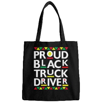 Discover Truck Fun Proud Black Truck Driver Big Rig 18 Wheeler Semi Trucker Bags