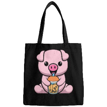 Discover Pig Pet Bubble Milk Tea Pig Cute Pig Drinking Boba Milk Tea 01 Bags