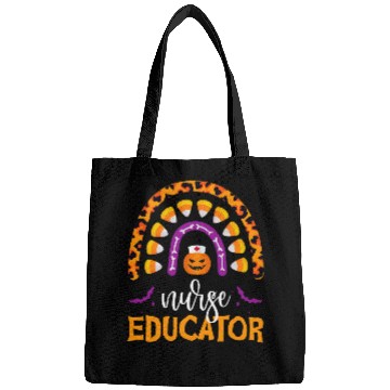 Discover nurses Job Educator Rainbow Leopard Halloween Pumpkin Candy Corn Bags