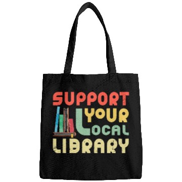 Discover Book Fun Support Your Local Library Book Lover Librarian Bookworm Bags
