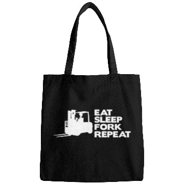 Discover Forklift Fun Mens Eat Sleep Fork Repeat Forklift Operator Truck Driver Bags