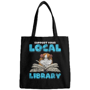 Discover Book Fun Support Your Local Library Guinea Pig Book Bags