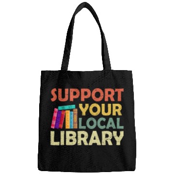 Discover Book Fun Support Your Local Library Book Readers Lovers Reading Bags