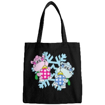 Discover Hippo Pet Christmas Balls Winter Snowflake Snow Bags