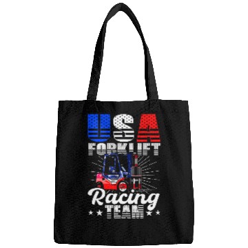 Discover Forklift Fun USA Forklift Operator Racing Team Warehouse Worker Bags