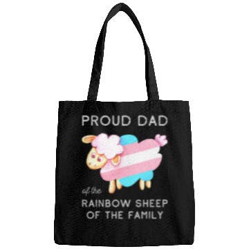 Discover Sheep Pet Trans Flag Rainbow Sheep Proud Dad LGBTQ Transgender Pride Bags