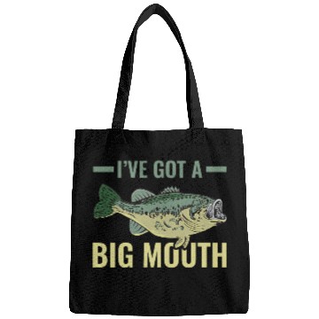 Discover Fishing Fun Ive Got A Big Mouth Fish Largemouth Bass Fishermen Bags