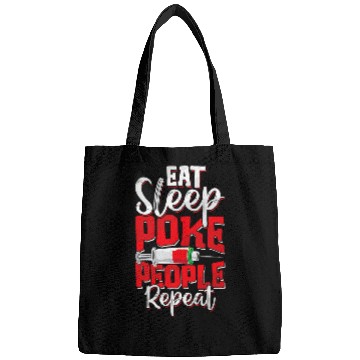 Discover nurses Job Eat Sleep Poke People Funny Phlebotomy Phlebotomist nurses Bags