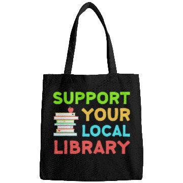 Discover Book Fun Support Your Local Library Funny Librarian Readers Lovers Bags