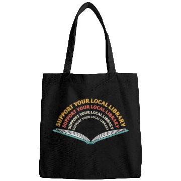 Discover Book Fun Support your Local Library Bookworm Reading Bags
