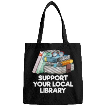 Discover Book Fun Support Your Local Library Librarian Bookworm Bags