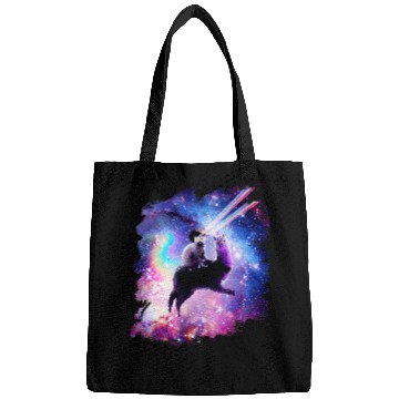 Discover Llama Pet Laser Eyes Outer Space Cat Riding on Llama Unicorns 9 Bags