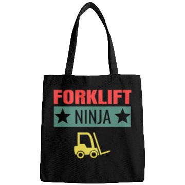 Discover Forklift Fun Ninja Forklift Driver Operator Forklifting Unisex Bags