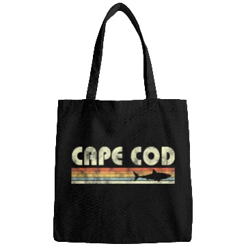 Discover Shark Pet Cape Cod Retro Style with Shark graphic Bags