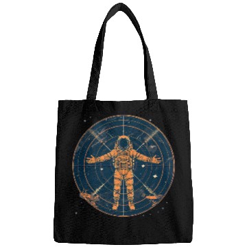 Discover Vitruvian Astronaut Funny Leonardo Da Vinci Graphic 21 Bags