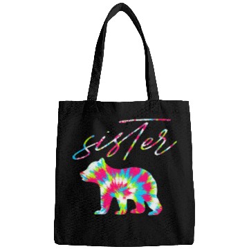 Discover Bear Pet Sister Bear Tie Dye Matching Mom Daughter Big Sister Bags