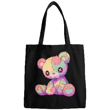Discover Bear Pet Kawaii Pastel Goth Creepy Cute Witchy Patchwork Teddy Bear Bags