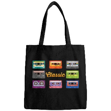 Discover Book Fun Pop Art Classic Cassette Tape Nineties Comic Bags