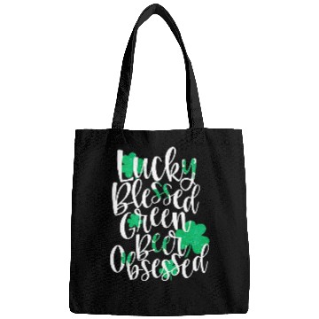 Discover Beer Fun Lucky Blessed Green Beer Obsessed Bags