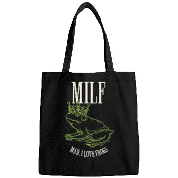Discover Frog Pet Man I Love Frogs Green Tree Frog Toad Nature Lover Funny Bags