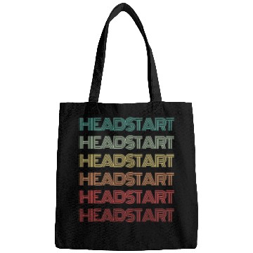 Discover Retro HEAD START Back To School 60s Groovy Text Hello Bags