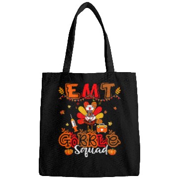 Discover nurses Job EMT Gobble Squad Thanksgiving Plaid Turkey nurses Bags