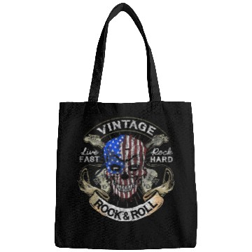 Discover american flag guitar rock and roll skull guitarist Bags