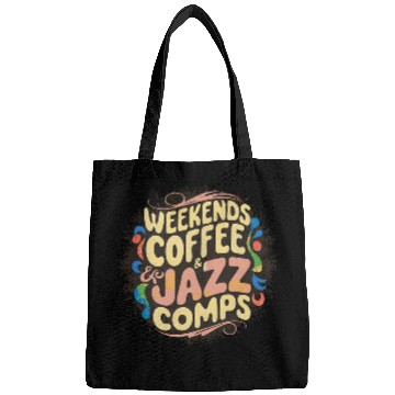 Discover Coffee Fun Weekends Coffee Jazz Comps Funny Skull Cheer Dance Mom Bags