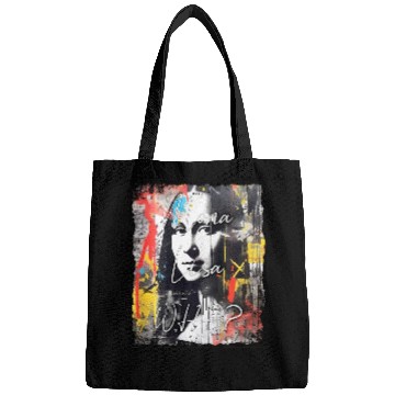 Discover Abstract graffiti art Leonardo da Vinci art Mona Lisa Bags