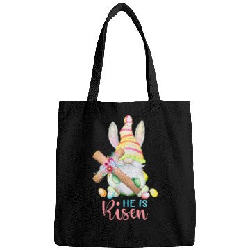 Discover Dy Cute Gnome Christian Easter Day He Is Risen Bags