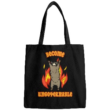 Discover Raccoon Pet Become Ungovernable Raccoon Flames Bags