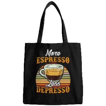 Discover Coffee Fun More Espresso Less Depresso Meme caffeines Lover Coffee Bags