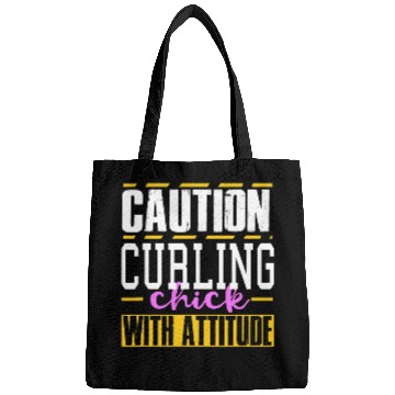 Discover Funny Curling Chick With Attitude Women Bags