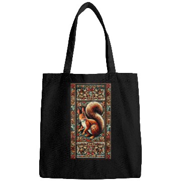 Discover Squirrel Pet Artwork Elegant Tapestry Motif Style 2 Bags