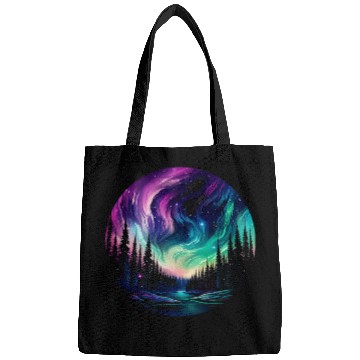 Discover Aurora Borealis Night Sky Northern Lights Bags