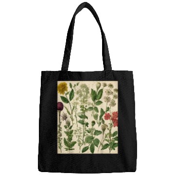 Discover Botanical Prints Herb Garden Bags
