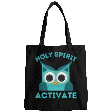 Discover Owl Pet Holy Spirit Activate Owl Funny Christian Religious Bags