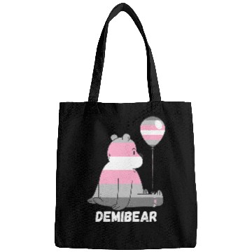 Discover Bear Pet Demigirl Flag Lonely Bear Ballon Demigirl Pride Demi Girl Bags