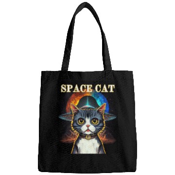 Discover Alien UFO Cat Meme Bags