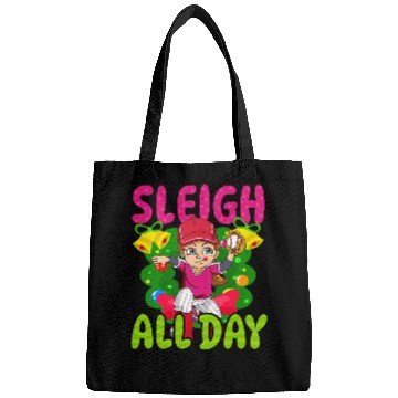 Discover Sleigh All Day Design Christmas Baseball Bags
