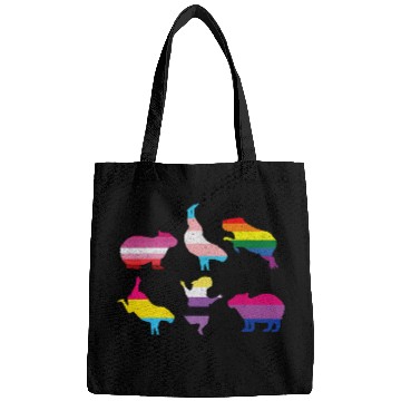 Discover capybaras Pet LGBTQ Rainbow Water Pig Transgender Pride Month Bags